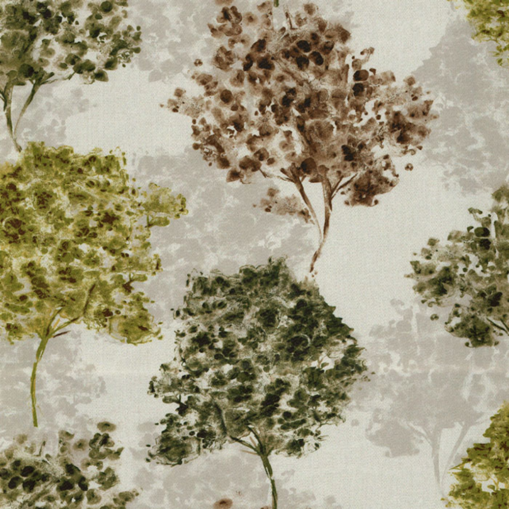 OCEAN PRINT POLYESTER TREE MAIN CURTAIN FABRIC