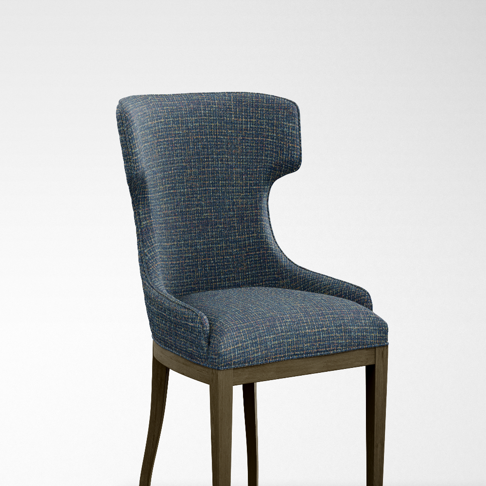 CASCADE II VELVET POLYESTER UPHOLSTERY TEXTURE BLUE  FABRICS