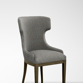 CASCADE II VELVET POLYESTER UPHOLSTERY  TEXTURE CHECK GRAY FABRIC