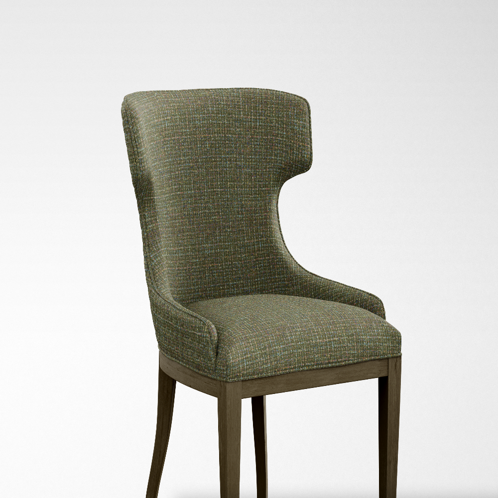 CASCADE II VELVET UPHOLSTERY POLYESTER  TEXTURE  LIGHT GREEN FABRIC