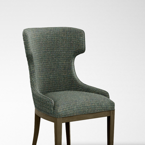 CASCADE II VELVET POLYESTER UPHOLSTERY TEXTURE CHECK GREEN FABRIC