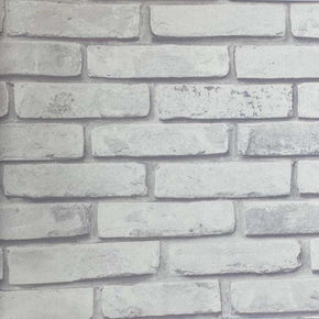 HOME DECOR OFF WHITE MONACO  BRICS WALLPAPERS