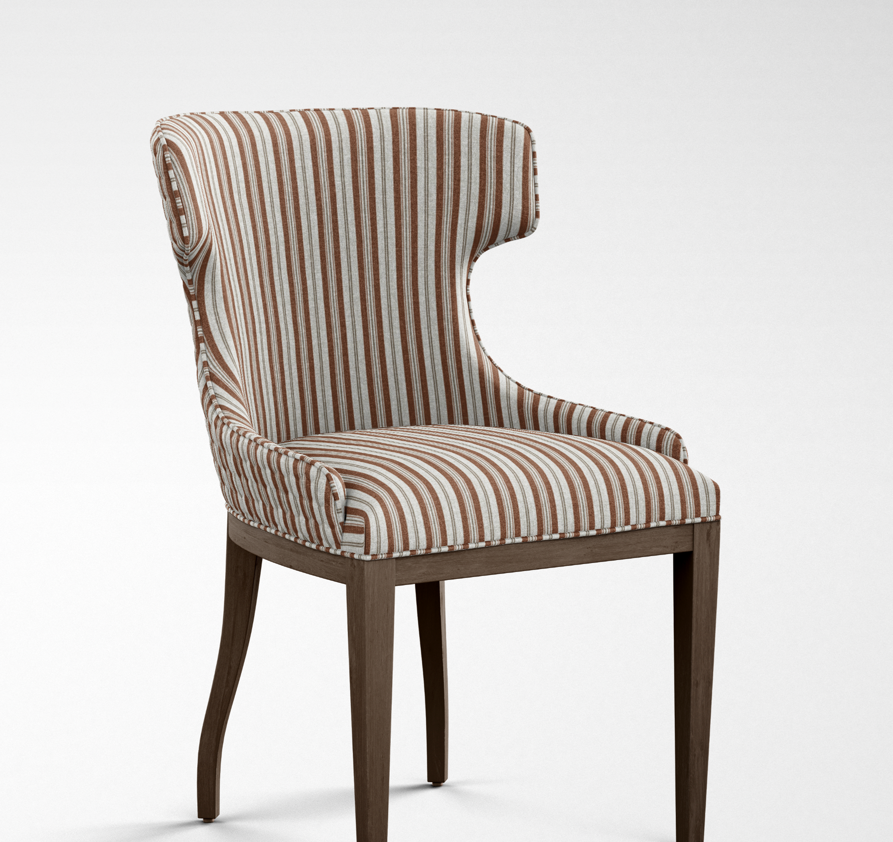 Geometric Fineprint  STRIPE BROWN UPHOLSTERY FABRICS