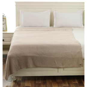 Transfer Knit Single bed AC blanket & Dohar Beige Melange