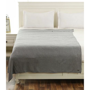 Transfer Knit Single bed AC blanket & Dohar Light Grey Melange