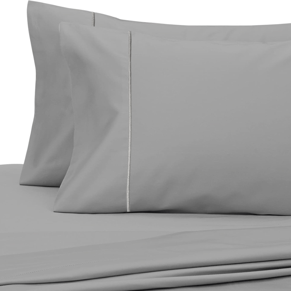 Oscar 100% cotton double bedsheet set : 400 107A Drizzle SM