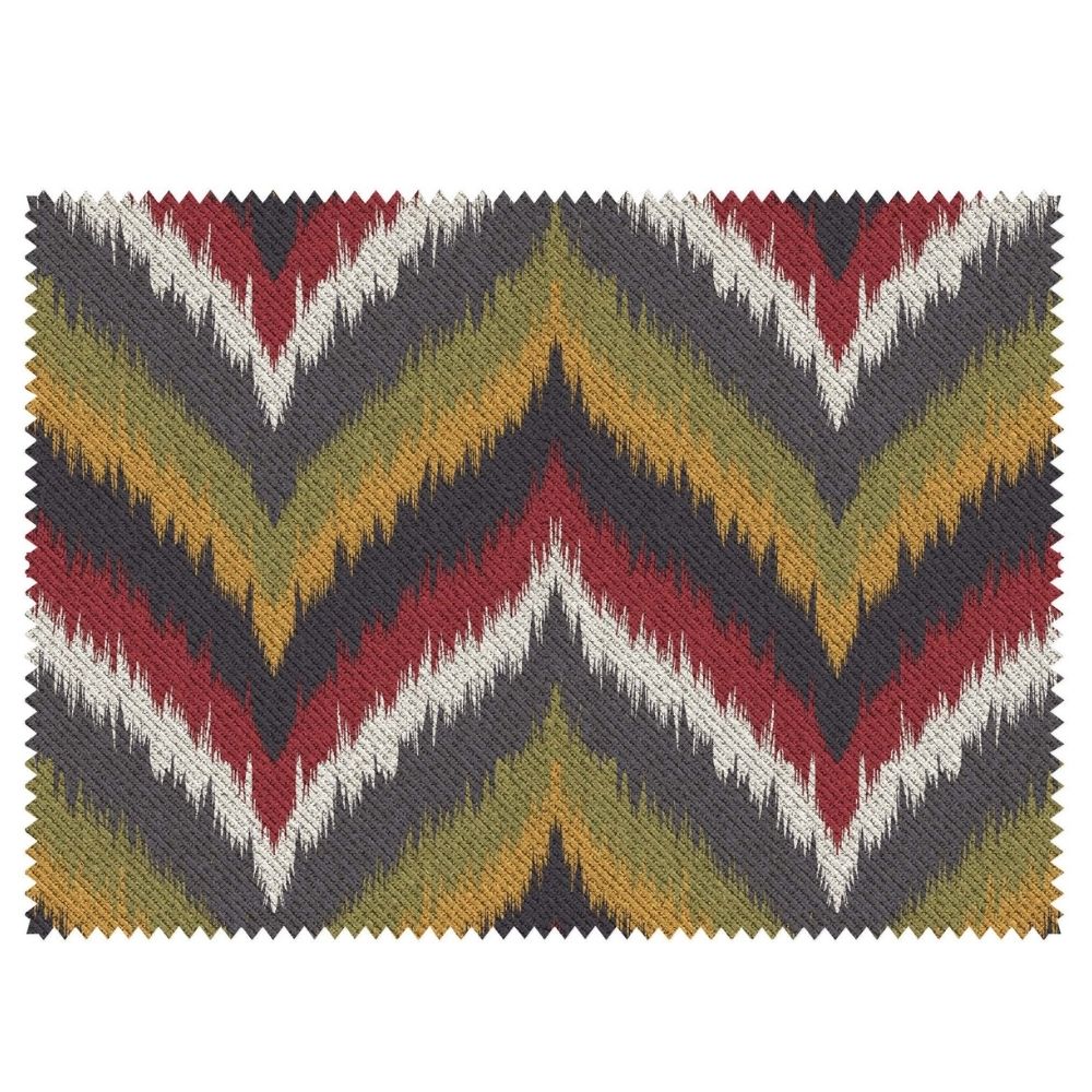 IKAT-II  ZIGZAG MULTICOLOR UPHOLSTERY AND CUSHION COVER FABRICS