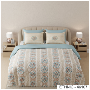 ETHNIC 46107 DIGITAL PRINT COTTON SUPER KING SIZE  BEDSHEET