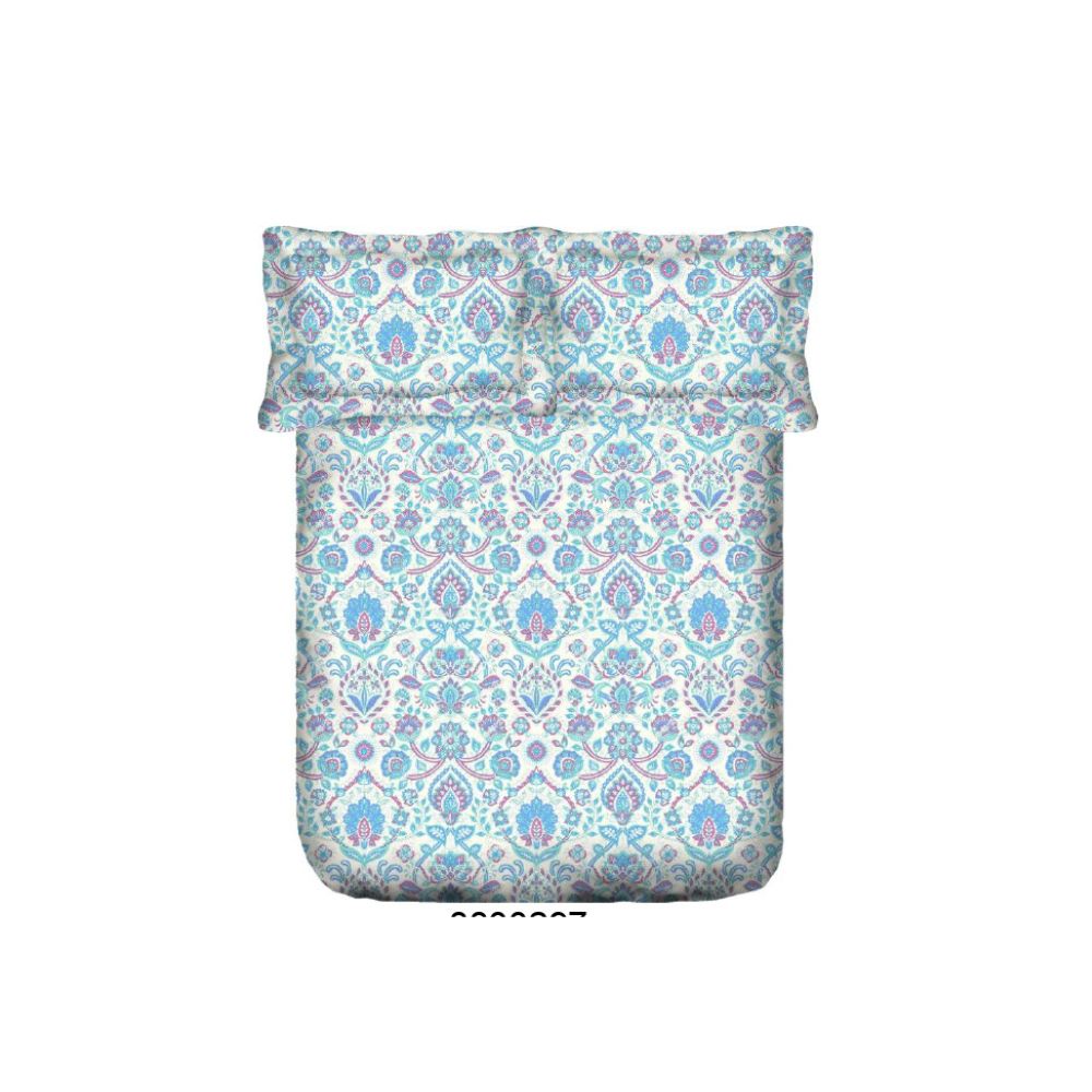 ELDORA AW SUPER SOFT KING SIZE COTTON BLUE DESIGN GEOMETRIC BEDSHEET