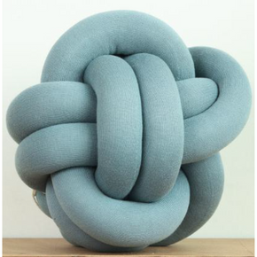 Nodo-Combed Cotton Knitted Knot Pillow Cadet Blue(215)