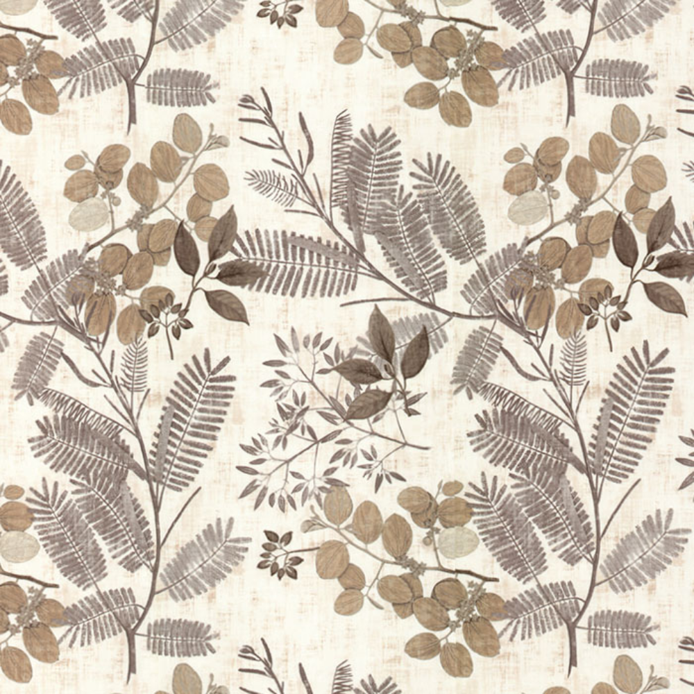 BARCELONA POLYESTER PRINT LEAF MAIN CURTAIN FABRIC