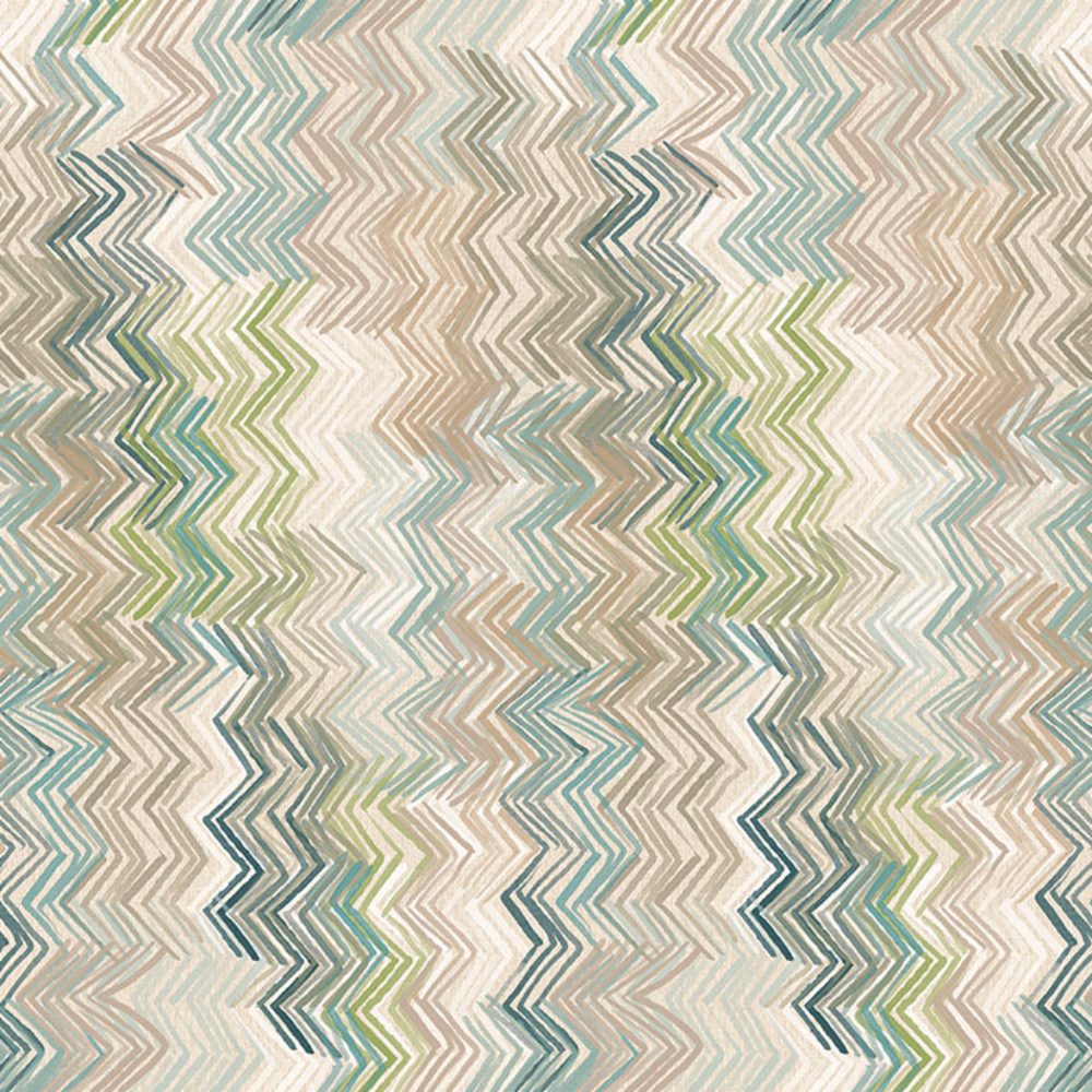 BARBADOS  POLYESTER PRINT ZIGZAG  MAIN CURTAIN FABRICS