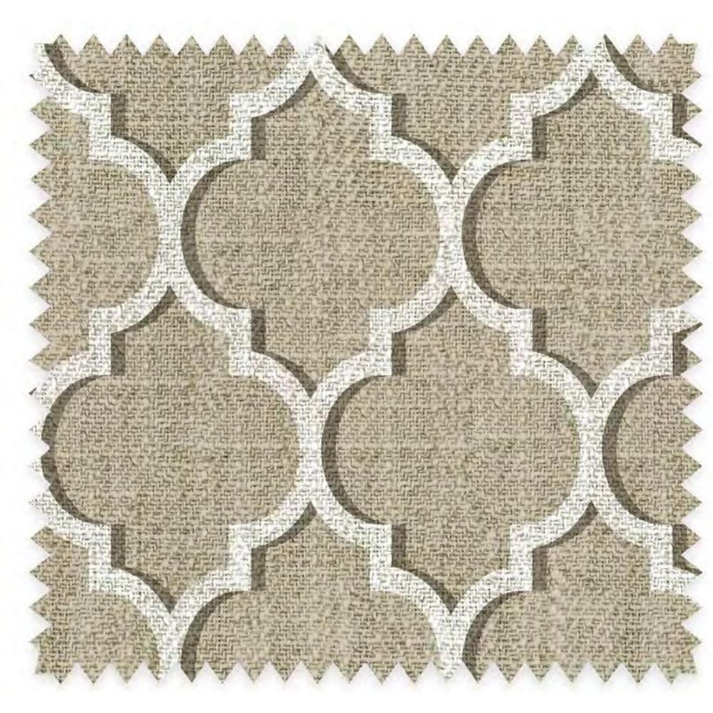 THE WHITE UPHOLSTERY GEOMETRIC  POLYESTER LINEN CO FABRICS