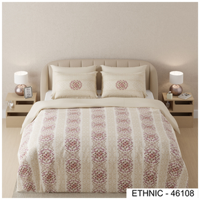 ETHNIC 46108 DIGITAL PRINT COTTON SUPER KING SIZE  BEDSHEET