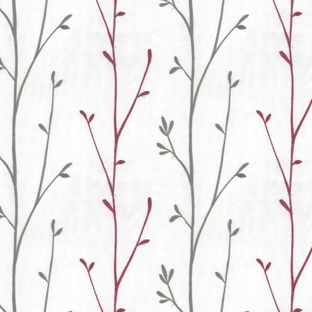 EMBROIDERY MAJESTIC TREE POLYESTER  SHEER CURTAIN  FABRICS B