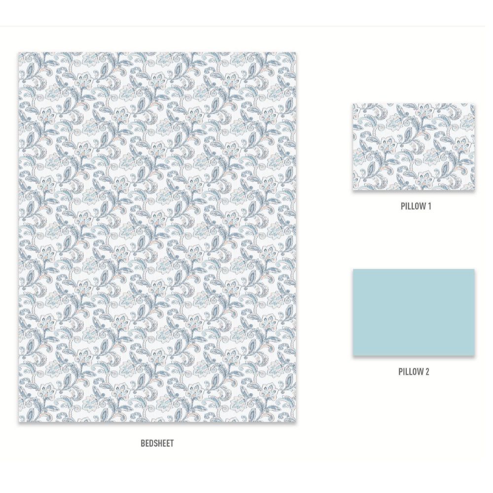 NECTORSOFT WILD BLOOM KING SIZE BED SHEET SET
