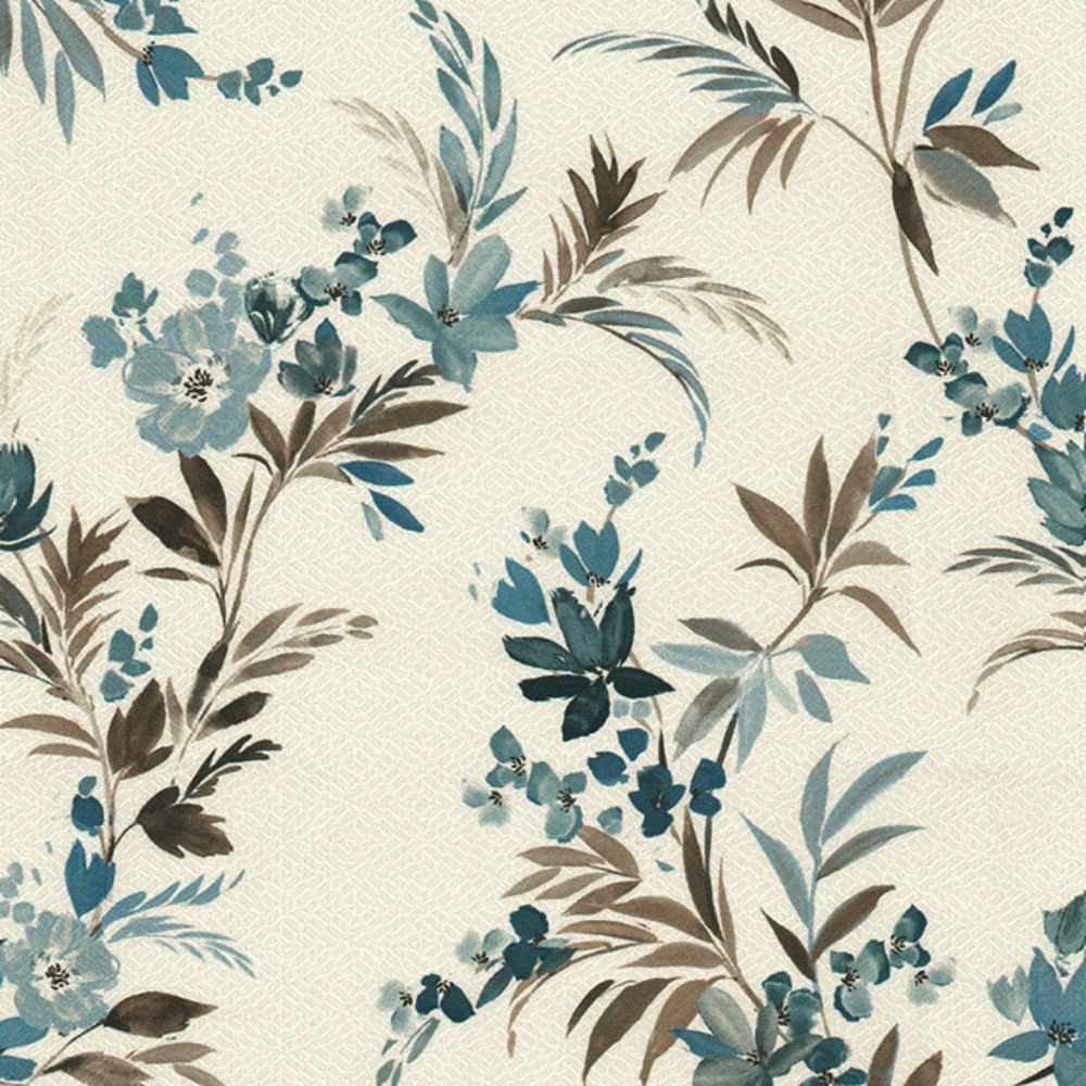 OCEAN PRINT POLYESTER Big flower bird MAIN CURTAIN  FABRIC