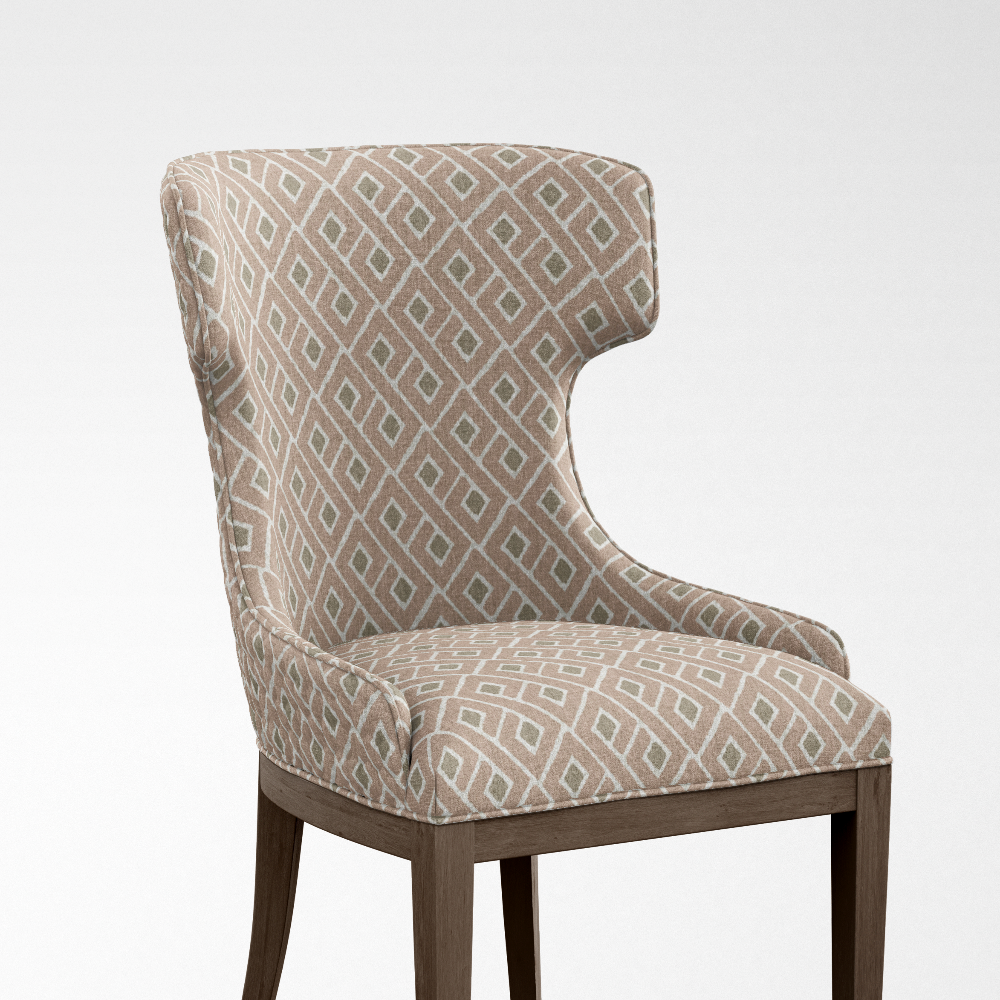 Geometric Fineprints  DIAMOND RED  UPHOLSTERY FABRICS