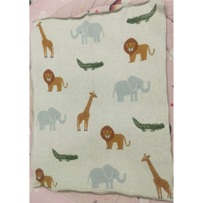 Baby Blanket MULTI LION BROWN