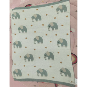 BABY BLANKET MULTI ELEPHANTS