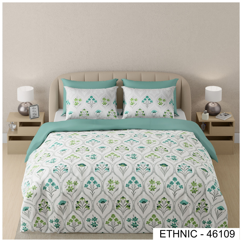 ETHNIC 46109  DIGITAL PRINT COTTON SUPER KING SIZE  BEDSHEET