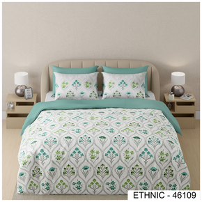 ETHNIC 46109  DIGITAL PRINT COTTON SUPER KING SIZE  BEDSHEET
