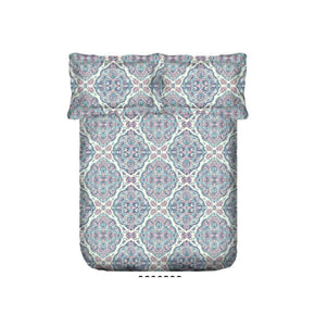 ELDORA AW SUPER KING SIZE BEDSHEET COTTON GEOMETRIC BLUE
