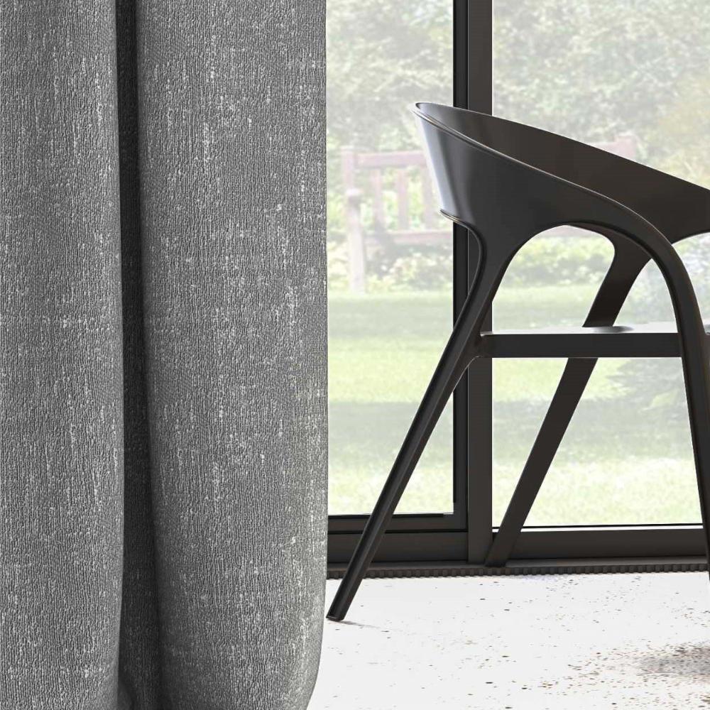 ASTRO JACQUARD TEXTURE GRAY MAIN CURTAIN FABRIC