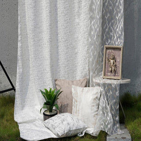 POLYESTER WHITE DESIGN SHEER CURTAIN FABRICS ALLURE