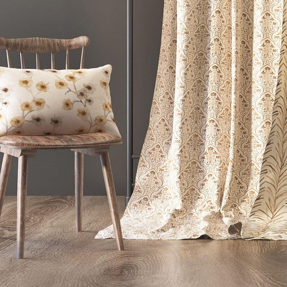 BARBADOS PRINT  POLYESTER DAMAS MAIN CURTAIN  FABRIC