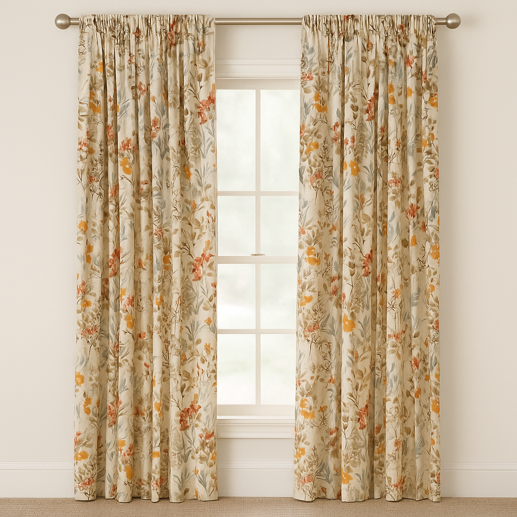 BARBADOS PRINT  POLYESTER BIG FLOWER MAIN CURTAIN  FABRIC
