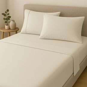 Oscar 100% cotton double bedsheet set : 400 112A Pumice stone SM