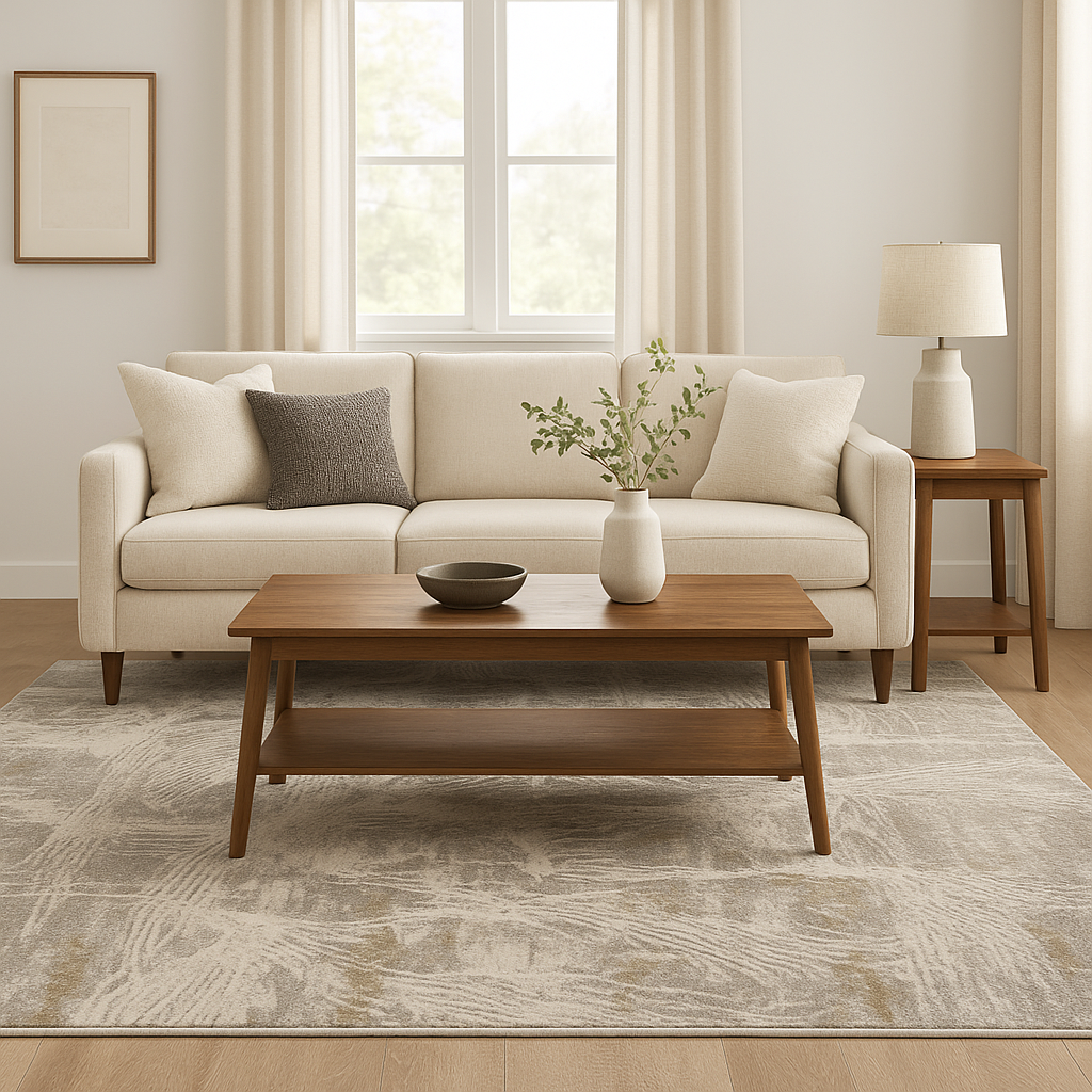 BURLINGTON DECO 3283C00-HG-POL. WHITE-DARK BEIGE RUGS