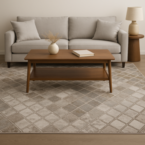 BURLINGTON DECO 2253C00-HG-DARK BEIGE-POL. GREY RUGS