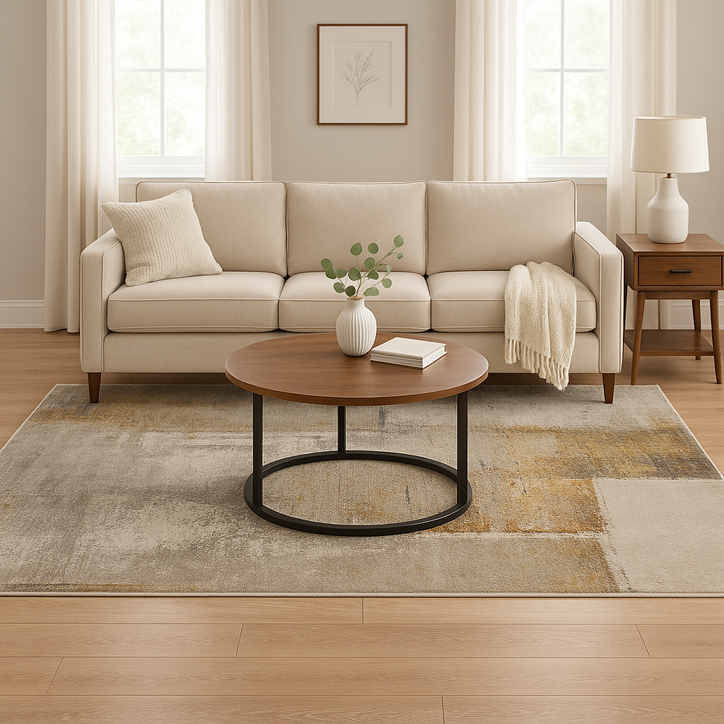 BURLINGTON DECO 3728C00-HG-TAUPE-YELLOW RUGS