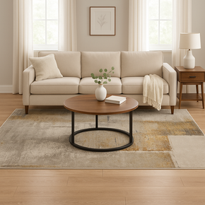 BURLINGTON DECO 3728C00-HG-TAUPE-YELLOW RUGS