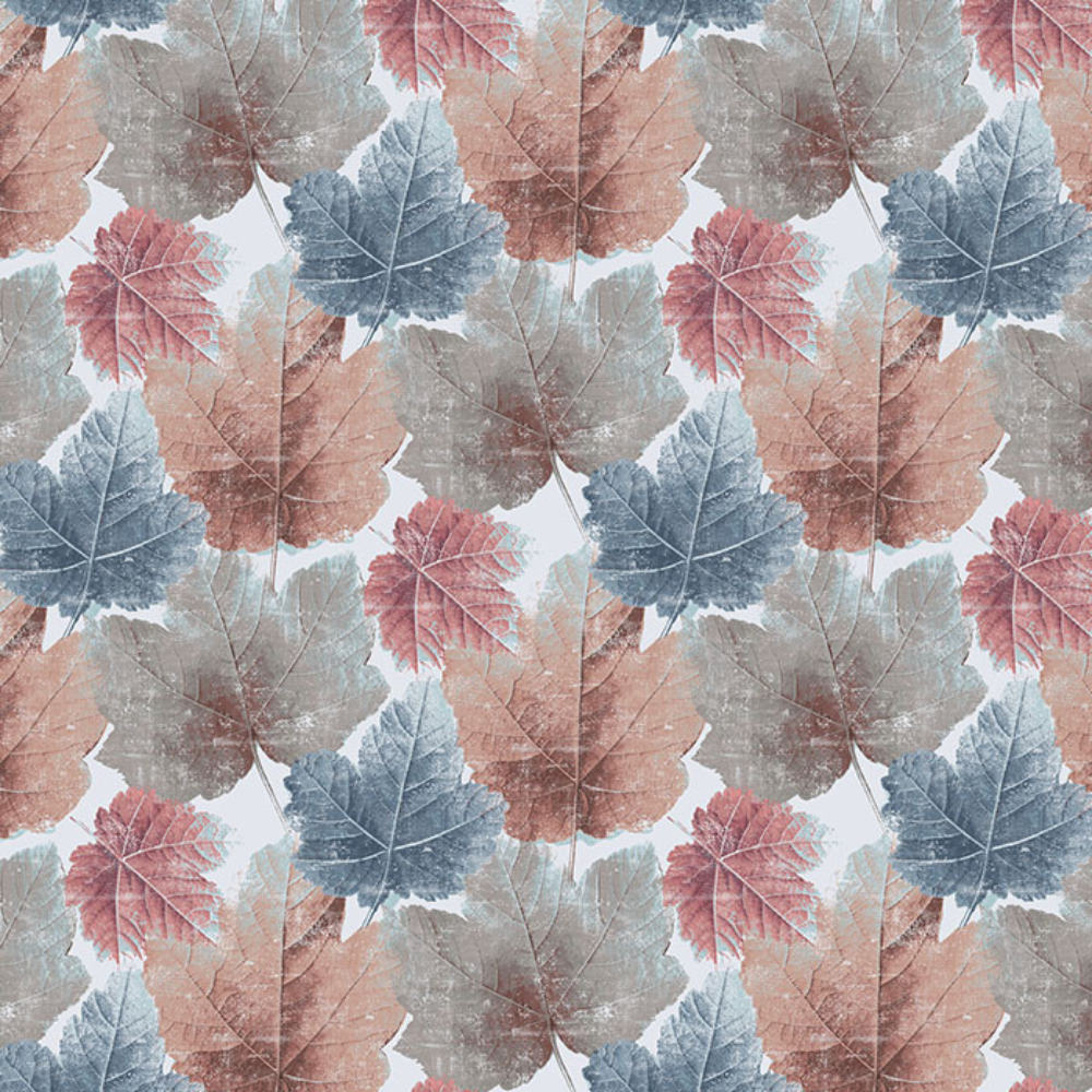 BARBADOS PRINT MAPLE LEAF   MAIN CURTAIN FABRIC