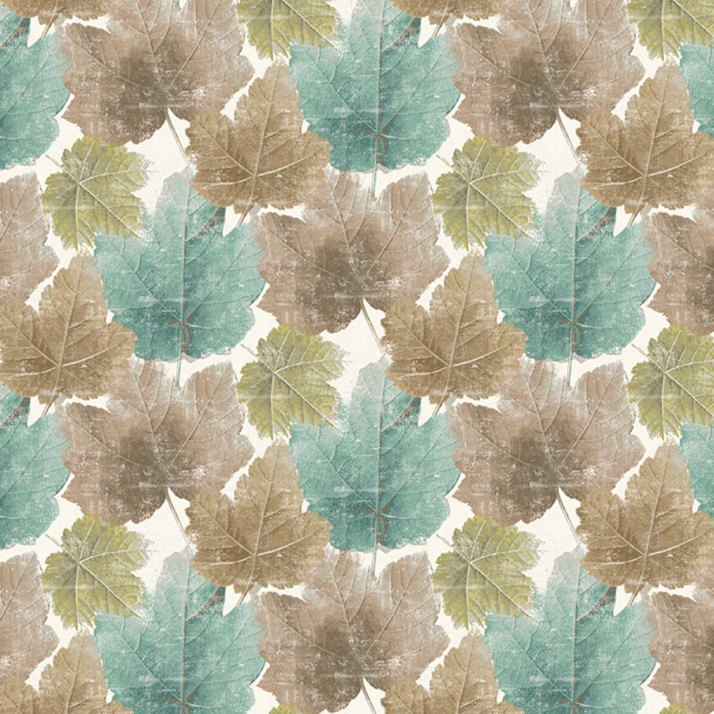 BARBADOS PRINT MAPLE LEAF   MAIN CURTAIN FABRIC