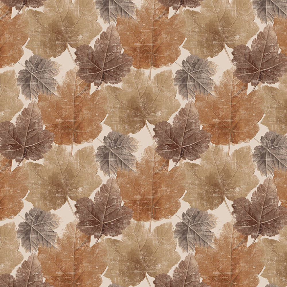 BARBADOS PRINT MAPLE LEAF   MAIN CURTAIN FABRIC