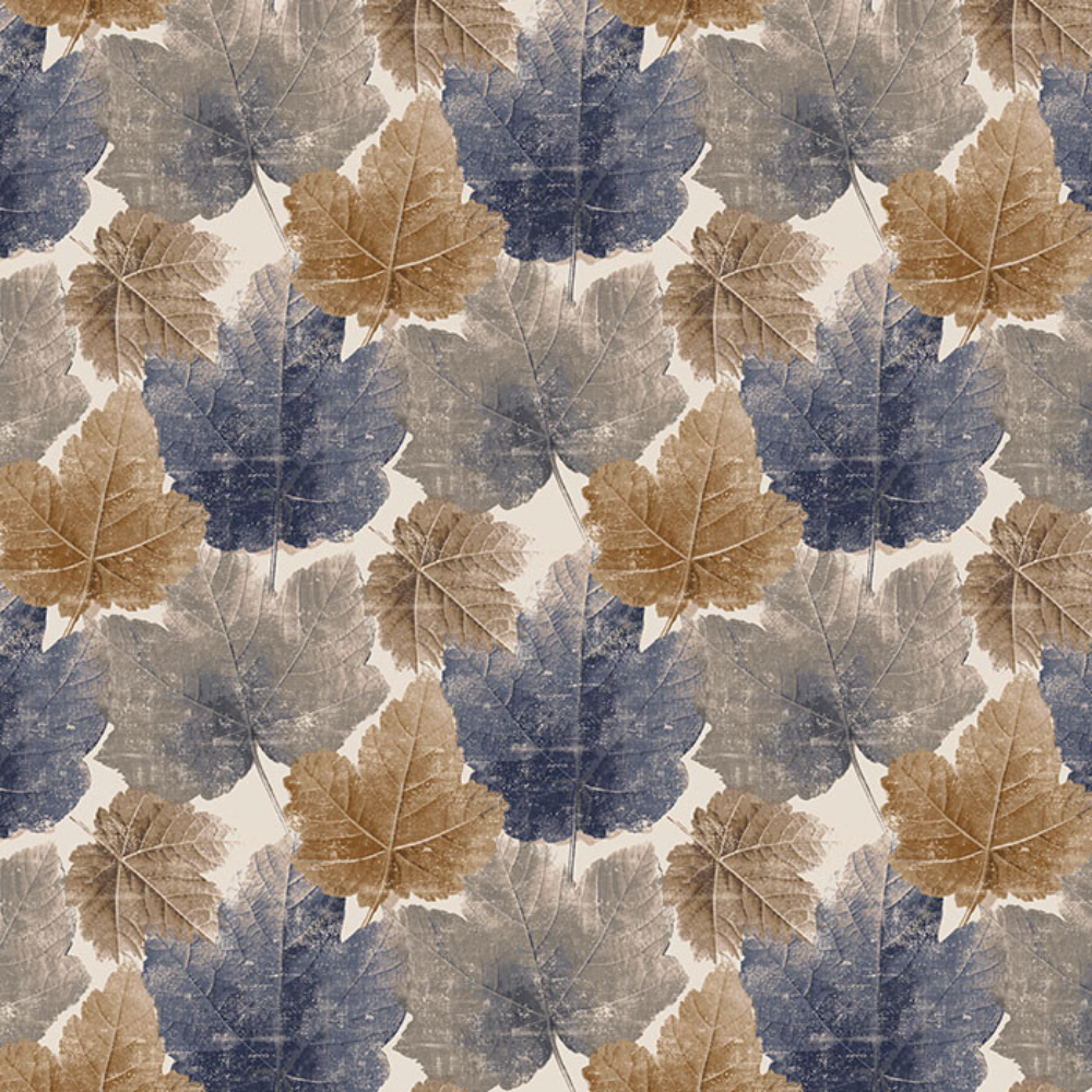 BARBADOS PRINT MAPLE LEAF   MAIN CURTAIN FABRIC