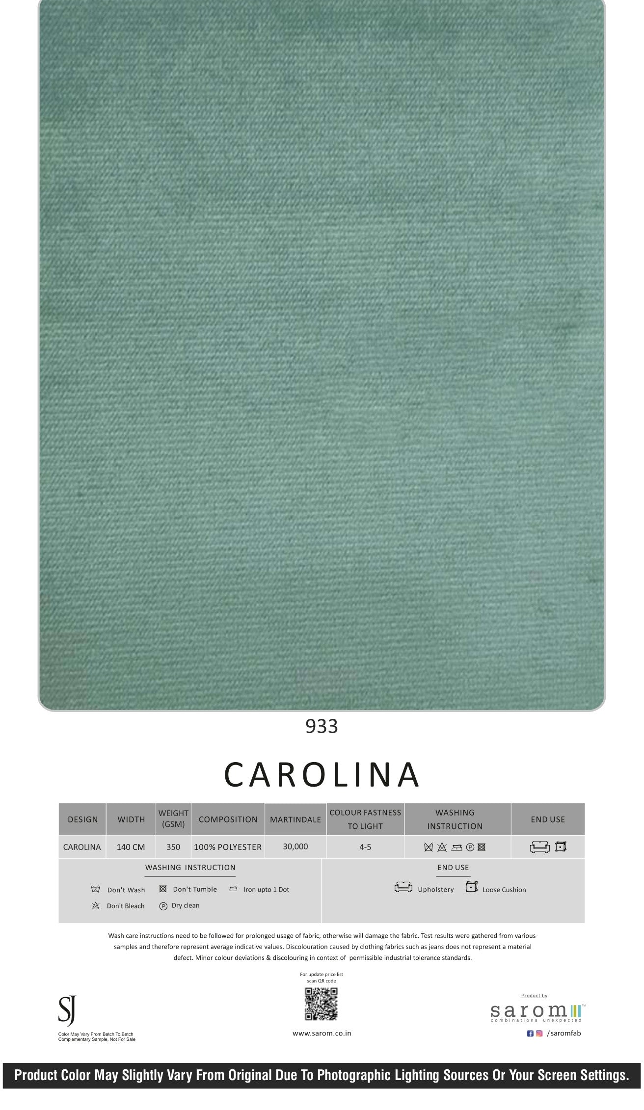 CAROLINA SOFA FEBRIC
