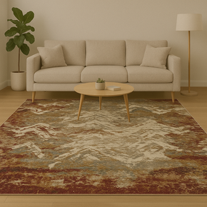 CALYPSO CARPET BROWN ZIGZAG GRAY  W