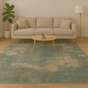 CALYPSO  BLUE GRAY CARPET LIGHT BLUE BEIGE  GEOMETRIC