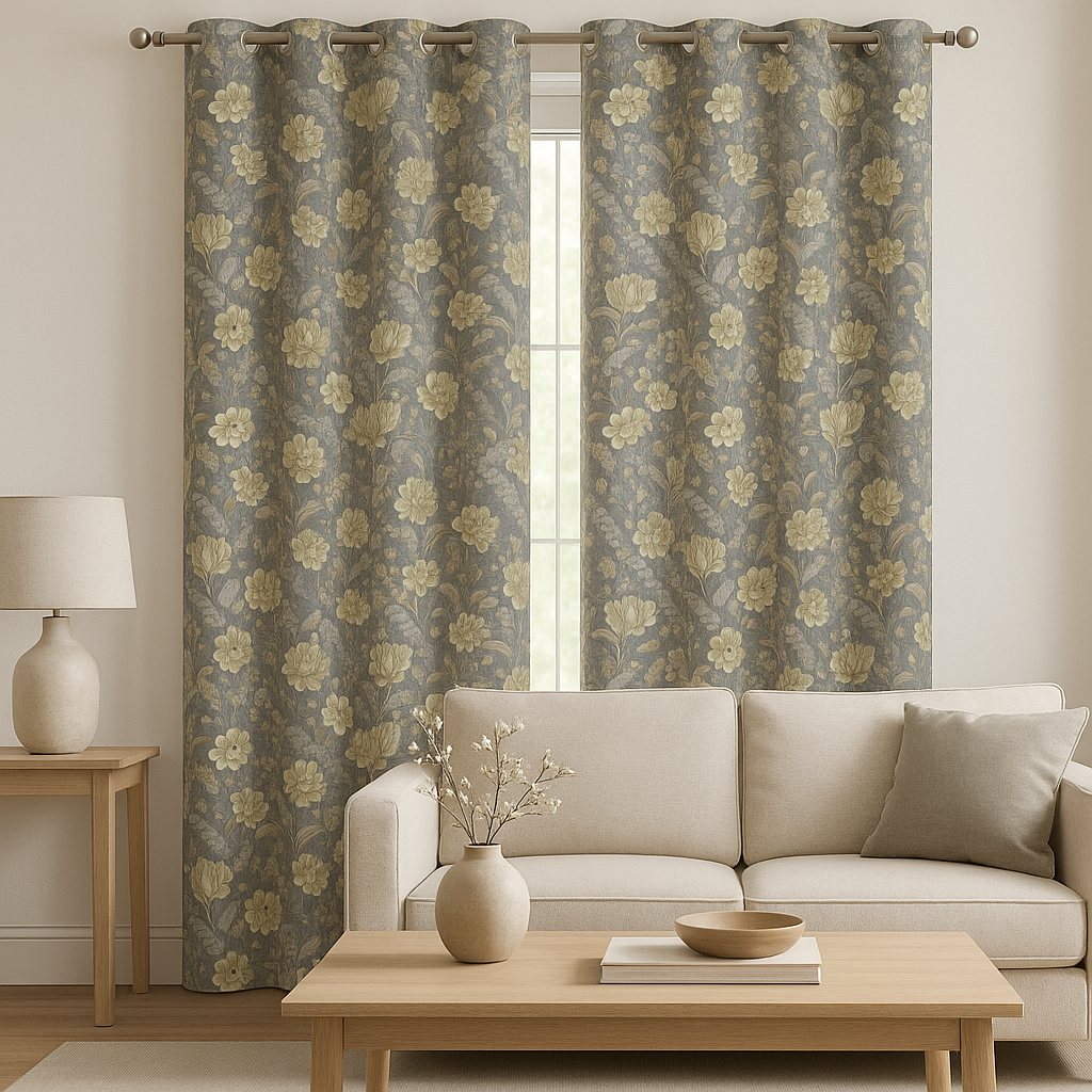 CINTHIA PRINT FLOWERING CURTAIN  FABRIC