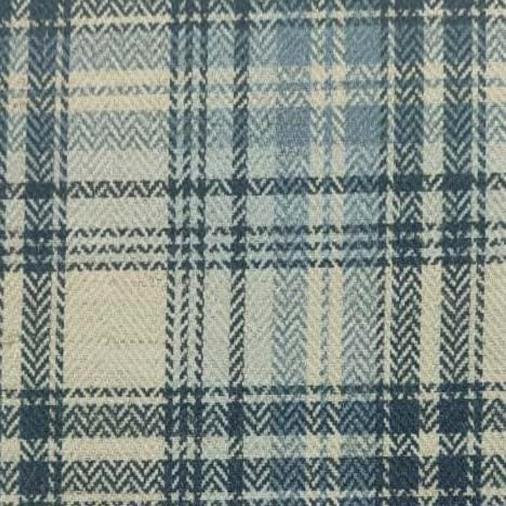 CINTHIA FABRIC  CHECK IN BLUE BEIGE