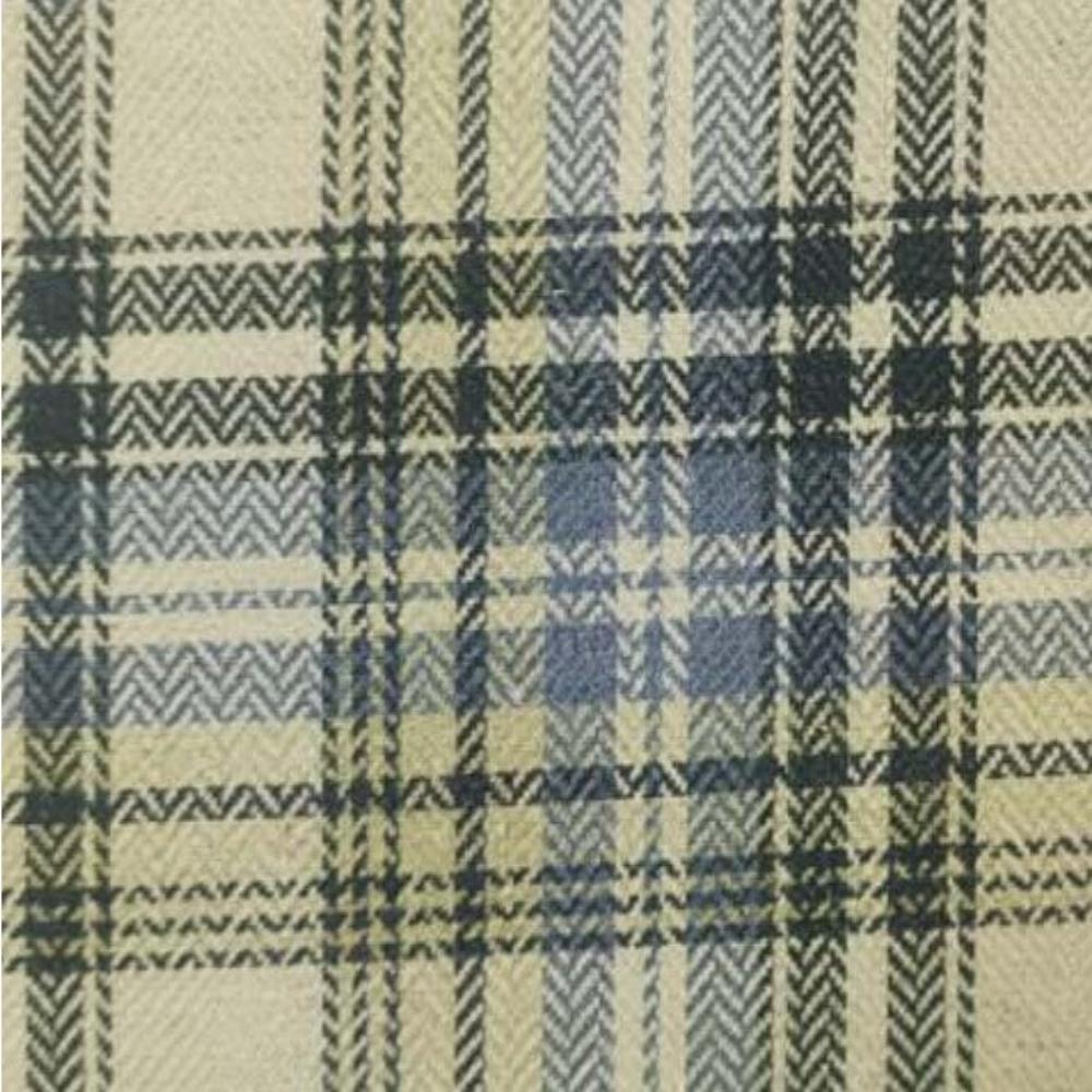 CINTHIA CHECK UPHOLSTERY CHECK BLUE  BLACK FABRCIS