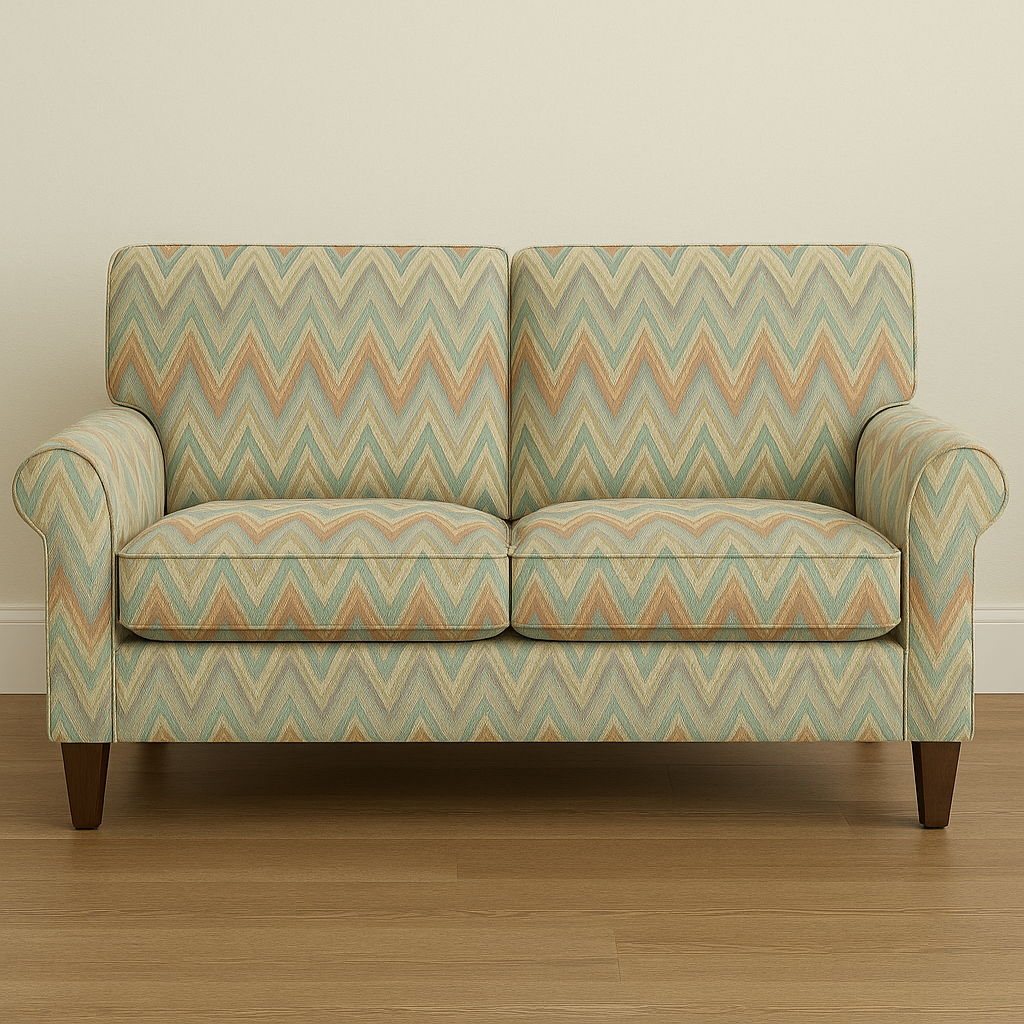 CINTHIA ZIGZAG POLYESTER LINEN VIS  FABRIC