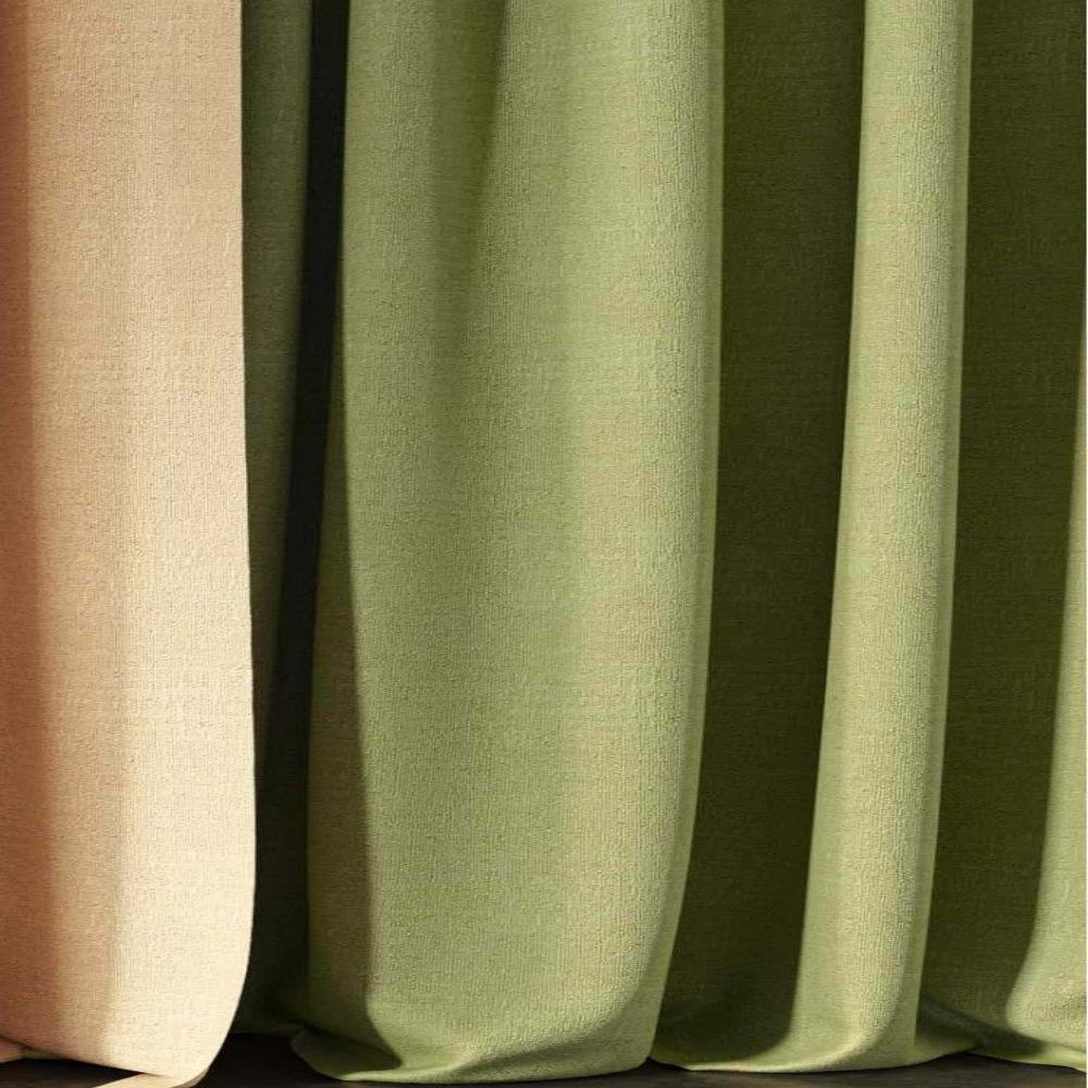 CLINTON JACQUARD GREEN  PLAIN POLYESTER  MAIN CURTAIN  FABRIC