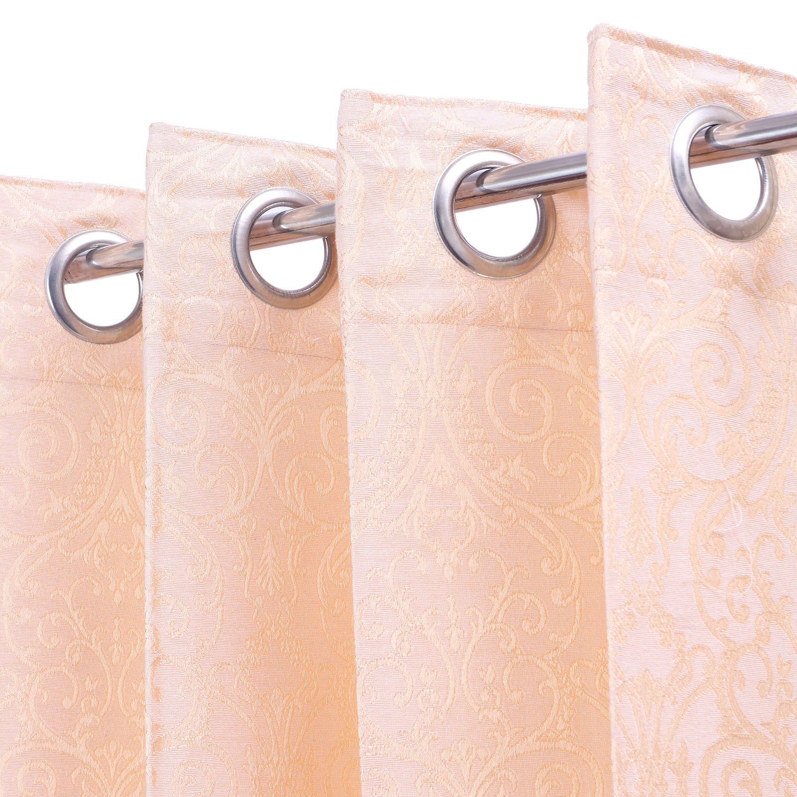 JACQUARD SELF PRINT  BEIGE FABRIC CURTAIN