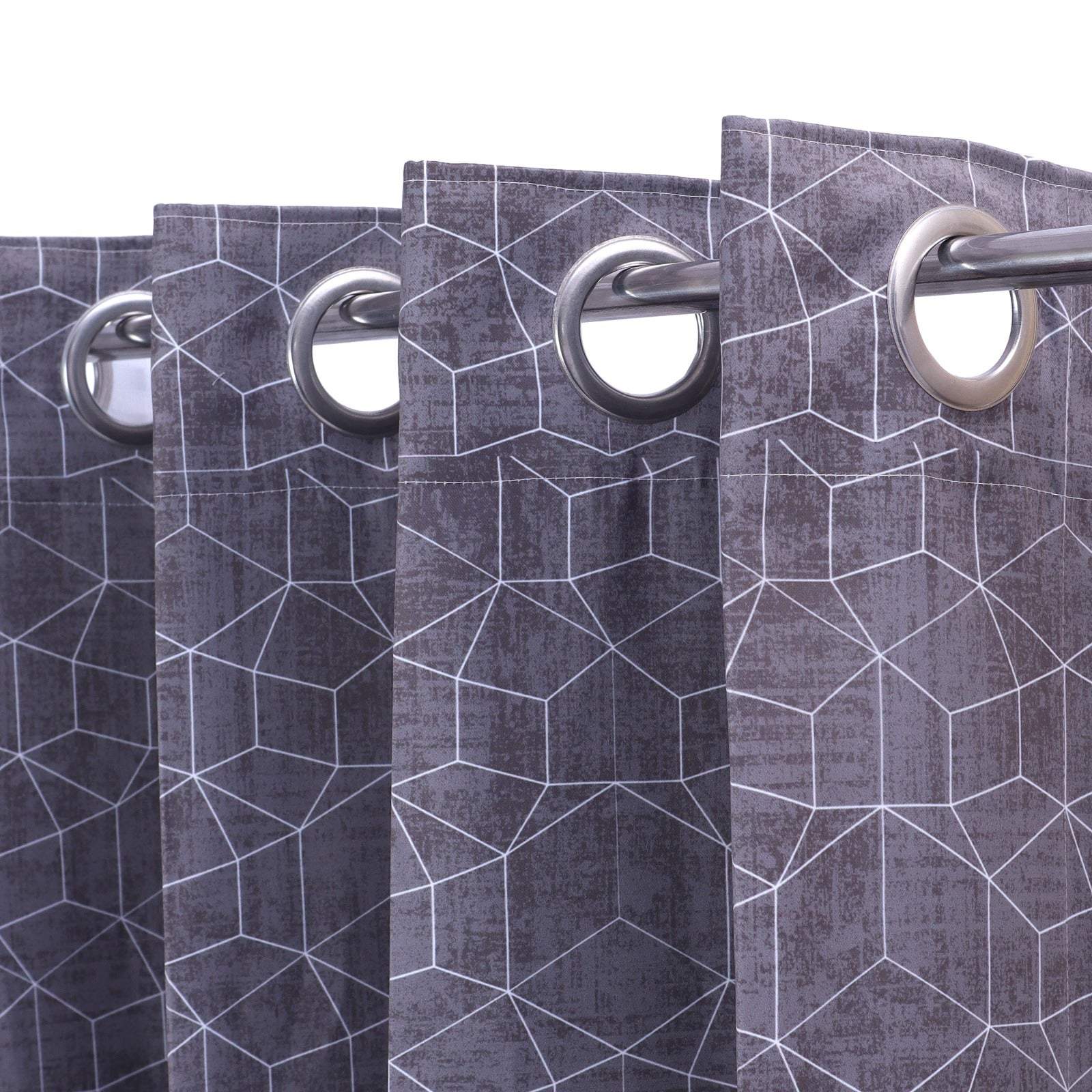 OMBRE BRUSH& PAINT GEOMETRIC PATTERN CURTAIN
